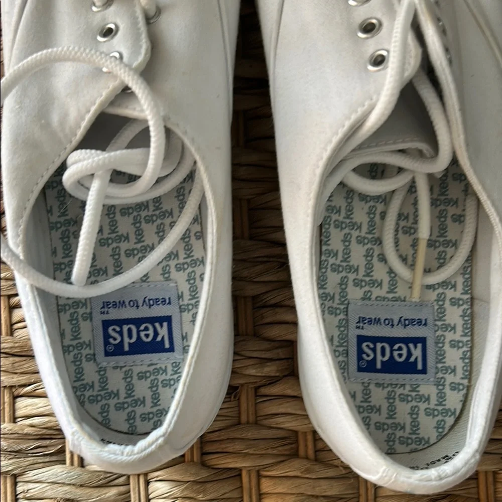 Keds Classic White Lace-Up Sneakers - Picture 5 of 7